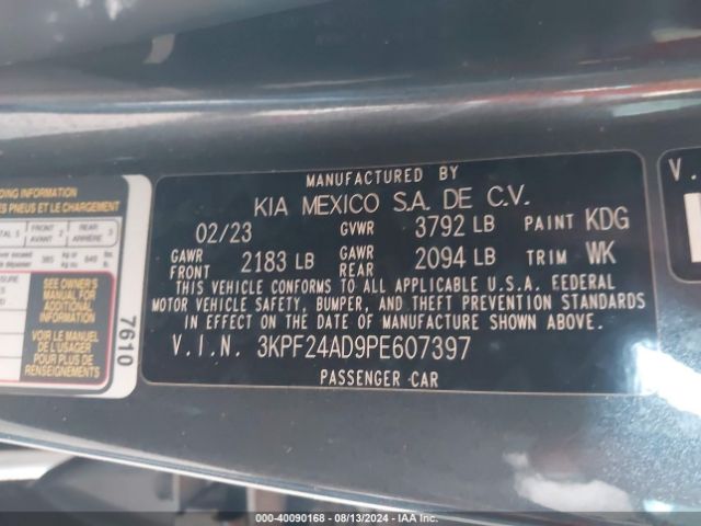 Photo 8 VIN: 3KPF24AD9PE607397 - KIA FORTE 