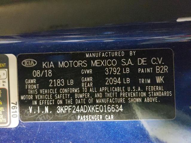 Photo 9 VIN: 3KPF24ADXKE016634 - KIA FORTE FE 