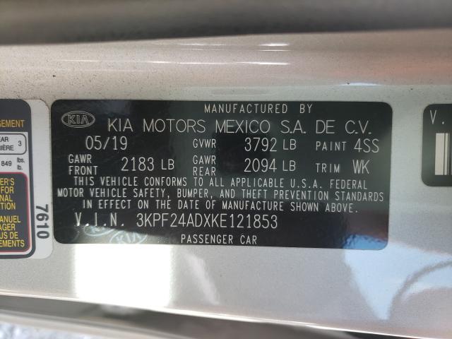 Photo 9 VIN: 3KPF24ADXKE121853 - KIA FORTE FE 