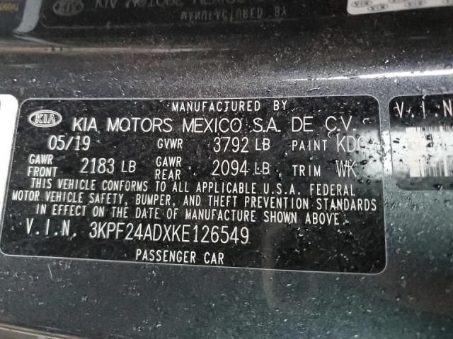 Photo 11 VIN: 3KPF24ADXKE126549 - KIA FORTE FE 