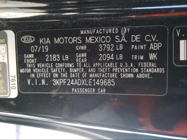 Photo 9 VIN: 3KPF24ADXLE149685 - KIA FORTE FE 