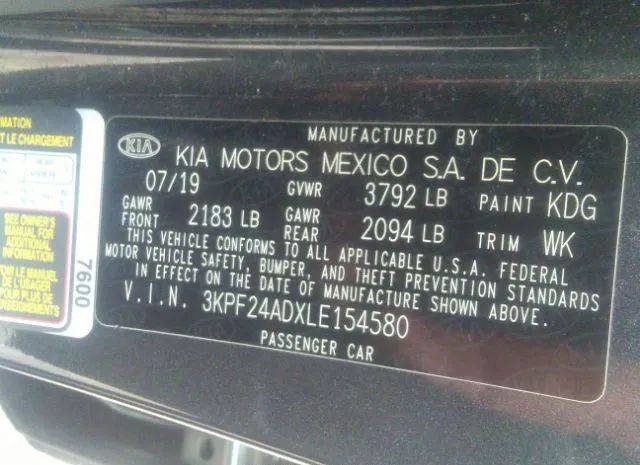 Photo 8 VIN: 3KPF24ADXLE154580 - KIA FORTE 