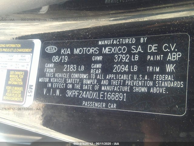 Photo 8 VIN: 3KPF24ADXLE166891 - KIA FORTE 