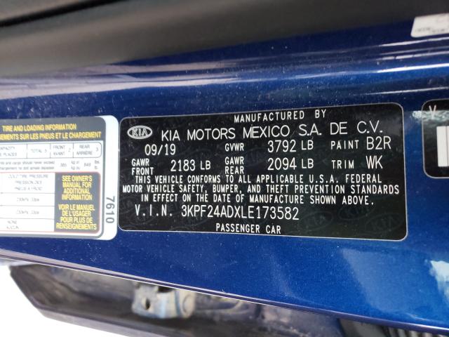 Photo 9 VIN: 3KPF24ADXLE173582 - KIA FORTE FE 