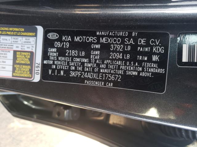 Photo 9 VIN: 3KPF24ADXLE175672 - KIA FORTE FE 