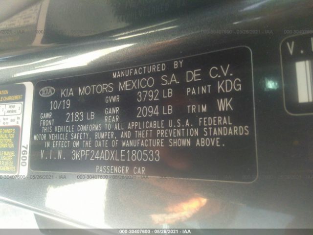 Photo 8 VIN: 3KPF24ADXLE180533 - KIA FORTE 