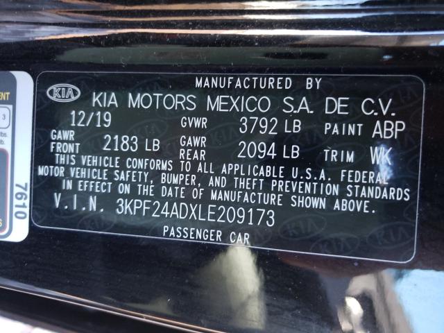 Photo 9 VIN: 3KPF24ADXLE209173 - KIA FORTE FE 