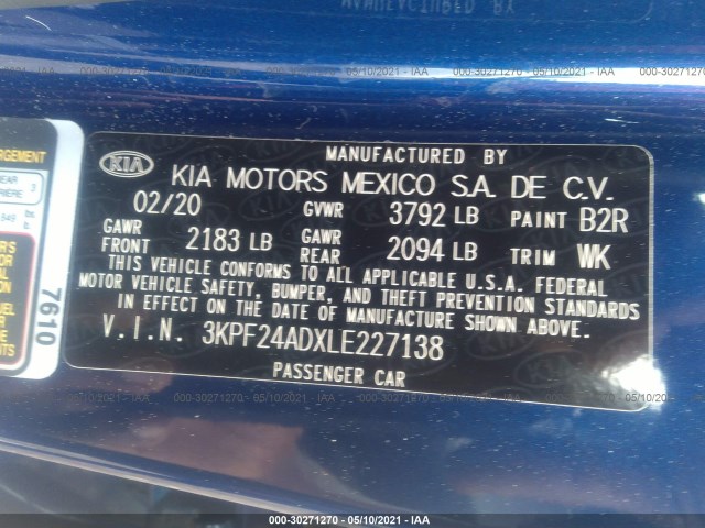 Photo 8 VIN: 3KPF24ADXLE227138 - KIA FORTE 