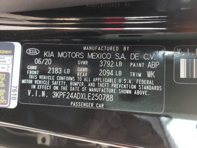 Photo 9 VIN: 3KPF24ADXLE250788 - KIA FORTE FE 