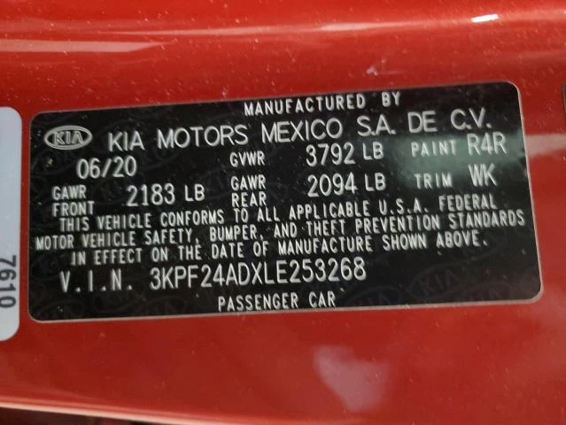 Photo 12 VIN: 3KPF24ADXLE253268 - KIA FORTE FE 