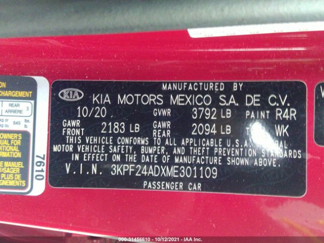 Photo 8 VIN: 3KPF24ADXME301109 - KIA FORTE 