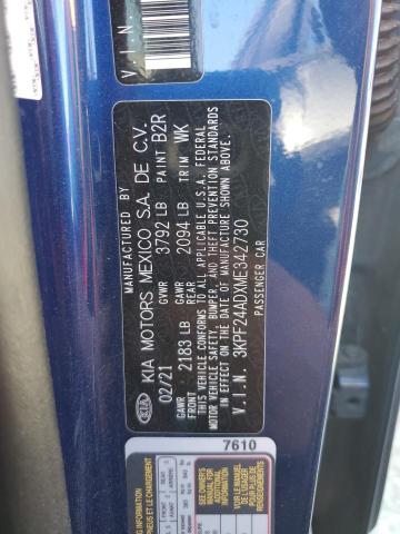 Photo 11 VIN: 3KPF24ADXME342730 - KIA FORTE FE 