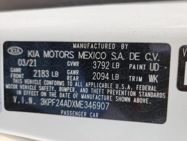 Photo 11 VIN: 3KPF24ADXME346907 - KIA FORTE FE 