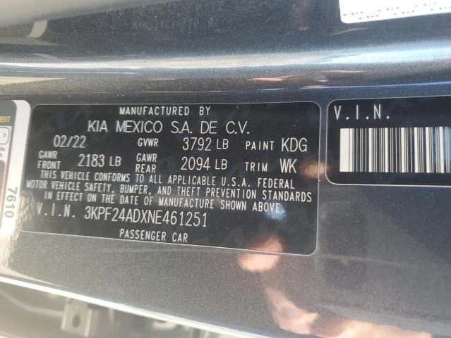 Photo 12 VIN: 3KPF24ADXNE461251 - KIA FORTE 