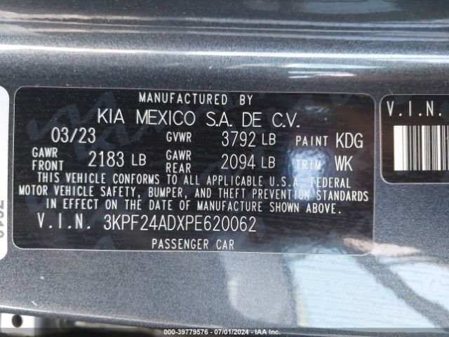 Photo 8 VIN: 3KPF24ADXPE620062 - KIA FORTE 