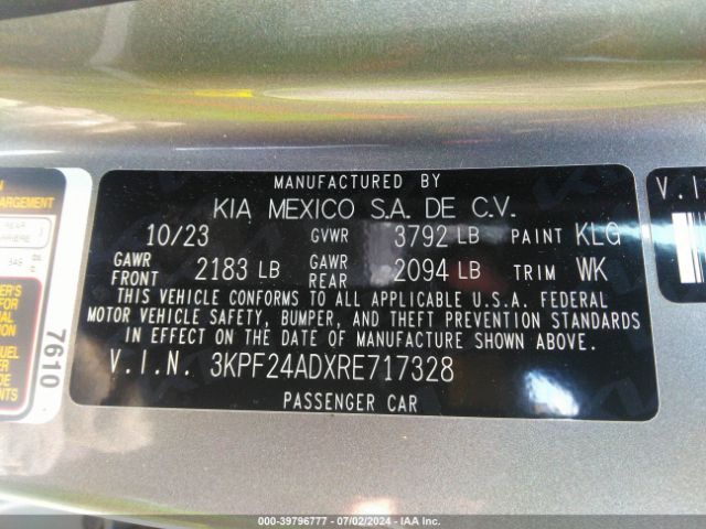 Photo 8 VIN: 3KPF24ADXRE717328 - KIA FORTE 