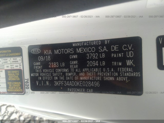 Photo 8 VIN: 3KPF34AD0KE028496 - KIA FORTE 