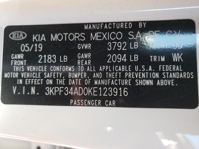 Photo 9 VIN: 3KPF34AD0KE123916 - KIA FORTE GT L 