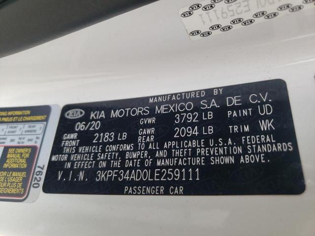 Photo 9 VIN: 3KPF34AD0LE259111 - KIA FORTE 