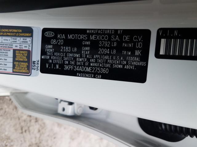 Photo 9 VIN: 3KPF34AD0ME275360 - KIA FORTE GT L 