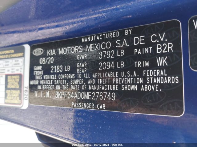 Photo 8 VIN: 3KPF34AD0ME276749 - KIA FORTE 