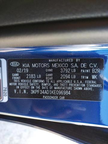 Photo 9 VIN: 3KPF34AD1KE096984 - KIA FORTE GT L 