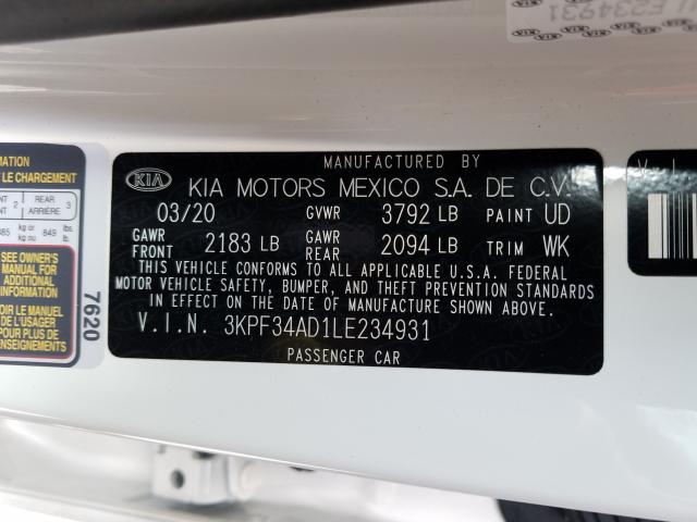 Photo 9 VIN: 3KPF34AD1LE234931 - KIA FORTE GT L 