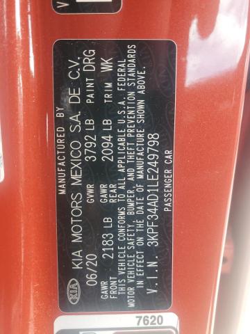 Photo 12 VIN: 3KPF34AD1LE249798 - KIA FORTE GT L 