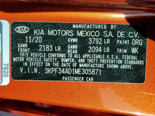 Photo 11 VIN: 3KPF34AD1ME305871 - KIA FORTE 