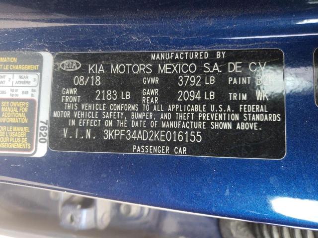 Photo 9 VIN: 3KPF34AD2KE016155 - KIA FORTE GT L 