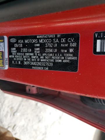 Photo 12 VIN: 3KPF34AD2KE027639 - KIA FORTE GT L 