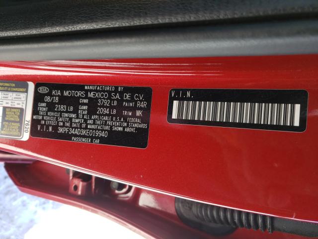 Photo 9 VIN: 3KPF34AD3KE019940 - KIA FORTE GT L 