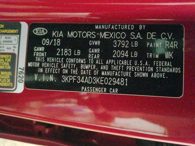 Photo 9 VIN: 3KPF34AD3KE029481 - KIA FORTE GT L 