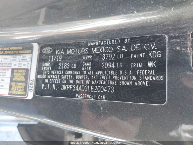 Photo 8 VIN: 3KPF34AD3LE200473 - KIA FORTE 