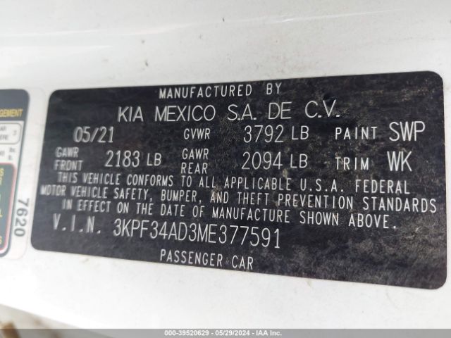 Photo 8 VIN: 3KPF34AD3ME377591 - KIA FORTE 