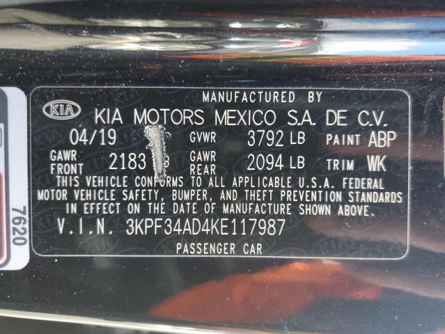 Photo 11 VIN: 3KPF34AD4KE117987 - KIA FORTE 