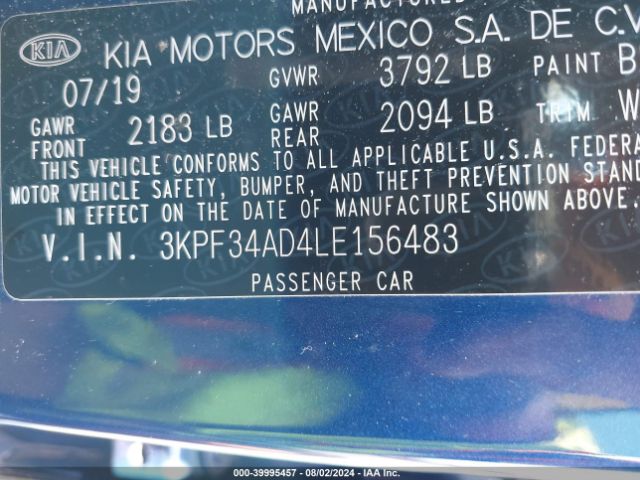 Photo 8 VIN: 3KPF34AD4LE156483 - KIA FORTE 