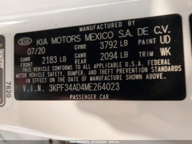 Photo 8 VIN: 3KPF34AD4ME264023 - KIA FORTE 