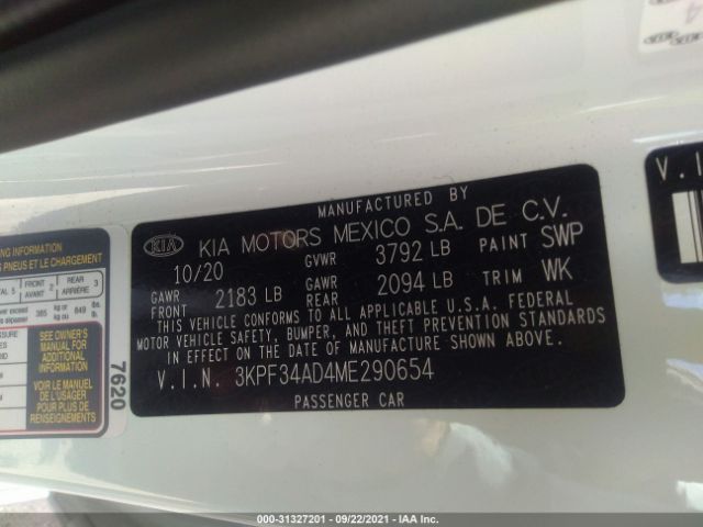 Photo 8 VIN: 3KPF34AD4ME290654 - KIA FORTE 