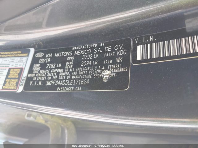 Photo 8 VIN: 3KPF34AD5LE171624 - KIA FORTE 