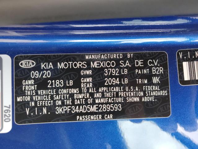 Photo 12 VIN: 3KPF34AD5ME289593 - KIA FORTE GT L 