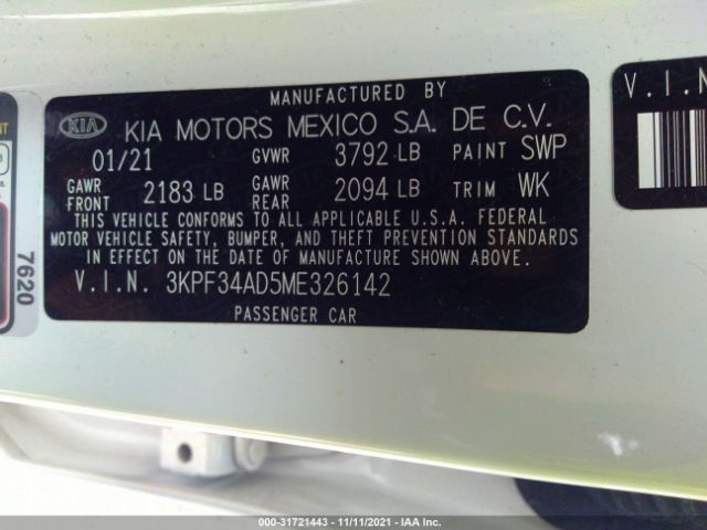 Photo 8 VIN: 3KPF34AD5ME326142 - KIA FORTE 