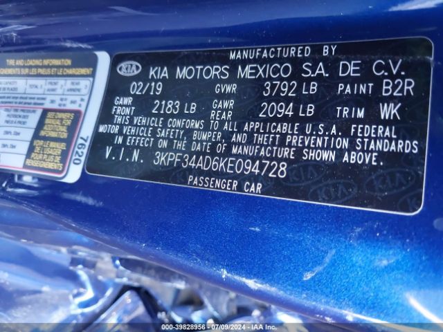 Photo 8 VIN: 3KPF34AD6KE094728 - KIA FORTE 