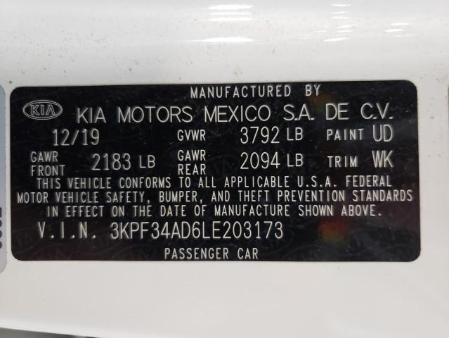 Photo 11 VIN: 3KPF34AD6LE203173 - KIA FORTE GT L 