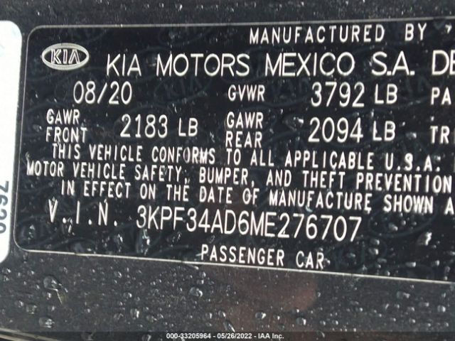 Photo 8 VIN: 3KPF34AD6ME276707 - KIA FORTE 