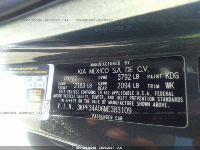 Photo 8 VIN: 3KPF34AD6ME383109 - KIA FORTE 