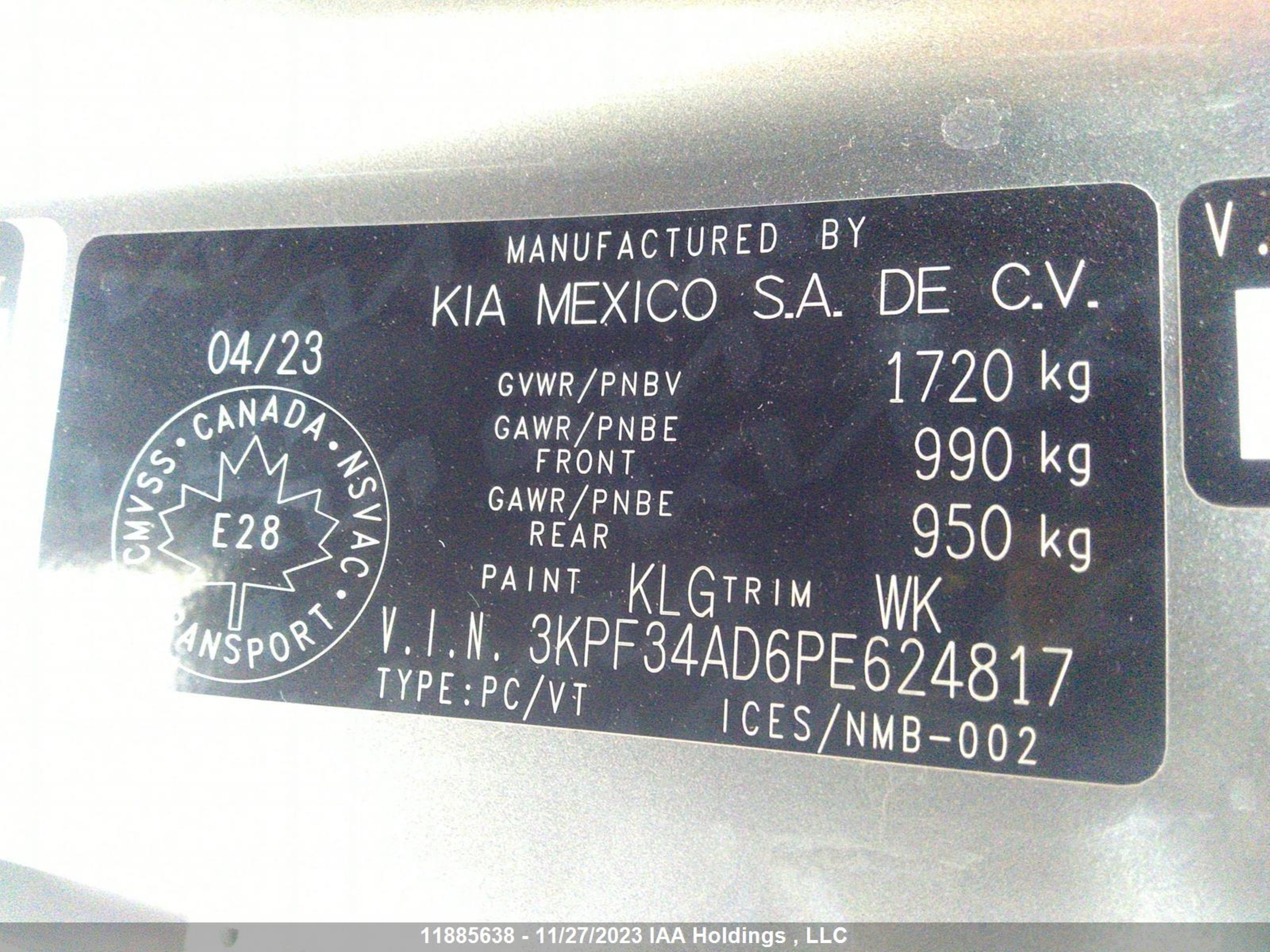 Photo 8 VIN: 3KPF34AD6PE624817 - KIA FORTE 