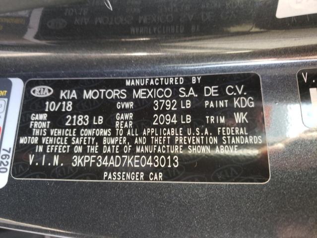 Photo 9 VIN: 3KPF34AD7KE043013 - KIA FORTE GT L 