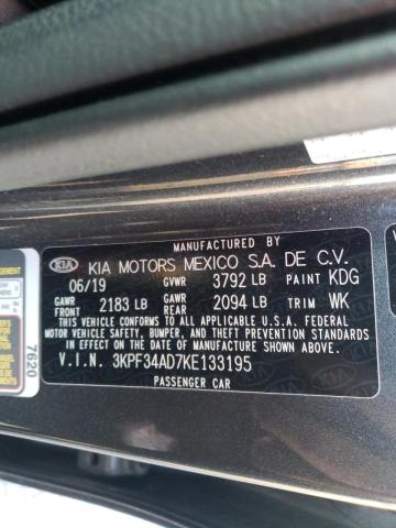 Photo 9 VIN: 3KPF34AD7KE133195 - KIA FORTE GT L 