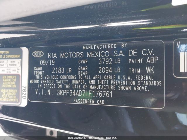 Photo 8 VIN: 3KPF34AD7LE176761 - KIA FORTE 